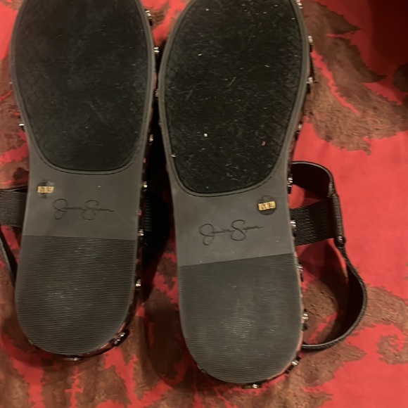 Ladies Black Leopard Jessica Simpson Sandals 8.5 M New never worn - Picture 4 of 5